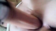 large thick dildo stretches wet pussy in dripping fun