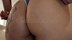 the ebony woman with big ass and saggy tits seduces the monster cock for a hard fuck, gagging and ball licking