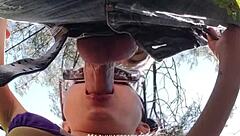 backstage pov blowjob turns into deepthroat surprise for horny cameraman