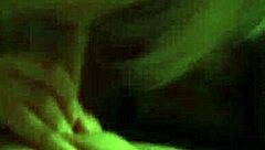 Blonde beauty shares smoke with partner in steamy moment