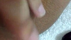 Wife playfully uses dildo at home, amateurs having fun! 😏