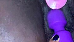 ebony wife explores amateur toys