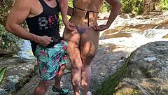 Wife enjoys a walk in the woods