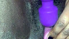 ebony wife explores amateur toys