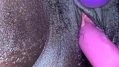 ebony wife explores amateur toys