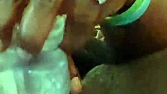 hey, have you seen this ebony wife pleasing her ass with toys in a wild solo session?