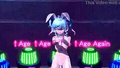 Hatsune Miku's big tits bounce in her revealing bunny costume – or is it nude?