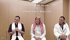 Skinny redhead gets anal and licks balls in wild scene. Total madness!