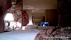 A hot blonde amateur shares her story in a casual setting with friends