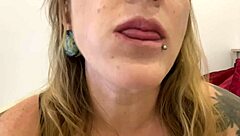 This curvy mature milf with tattoos indulges in gummy bear vore fetish. She swallows them with dirty talk.