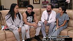 mia performs close-up blowjob scene