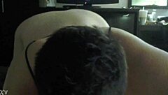 gf gives sloppy blowjob and swallows cum