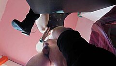 Bad stepsister gets spanked and braid pulled as punishment