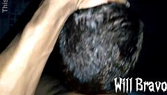 grindr cruising leads to brazilian interracial creampie with big black cock