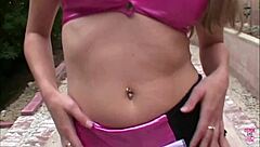 blonde girl feels stud's deep hump in her creampied pussy