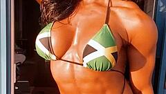 ¡Guau, esta tía musculosa fbb erótica 27 es puro fuego! 🔥