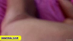 Britney Amber deeply surrenders to Mia Mae's strapon domination