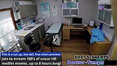 Aria Nicole moans intensely during foley catheter insertion in missionary.