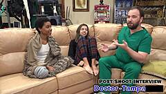 Aria Nicole moans intensely during foley catheter insertion in missionary.