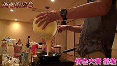 wife getting cozy in the kitchen 😏