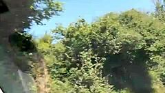 I Can't Resist Flashing My Tits in the Car as a Naughty Housewife!