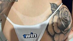 young girlfriend sucking after beach without removing bikini