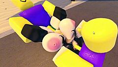 emma feels overwhelmed by three guys banging her big tits in roblox street