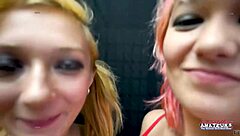 Petite Jackie and busty Trinity share a boner for banging