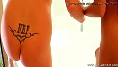 Mature lesbian lovers lick each other passionately in the bathtub!