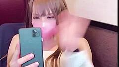 asian shemale in crossdressing prank call then masturbates beautifully