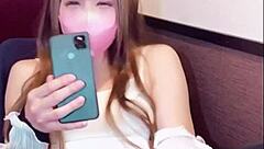 asian shemale in crossdressing prank call then masturbates beautifully