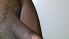 ebony amateur rides homemade cock roughly till squirting