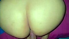 chained ebony bunny with braces rides huge and gets dirty cum on ass!