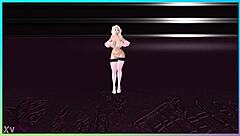 新アバターのプレビュー、バックに音楽で