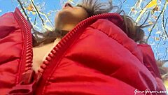 Blonde teen ripped her clothes in public barcelona trip, getting fucked outdoors by amateurs