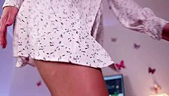 Watch that cute ass dance, teasing pussy and cum in this intriguing scene.