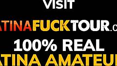 Amateur latina redhead rides cowgirl on big white cock until cum in mouth