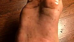 enjoying a foot licking session