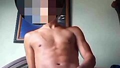 Latina in red teases black amateur with her curves