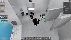 Intense fucking emotions in roblox public restroom