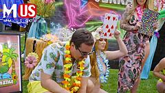 jerkaoke summertime orgy featuring madison morgan, rosalyn sphinx, and more fun