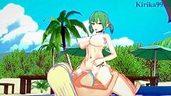 hikage and yomi intense futanari sex - senran kagura hentai