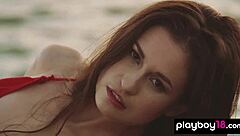 Watch petite ukrainian demi fray strip outdoors?