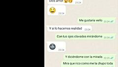 My latina girlfriend tries the cum and loves it on web chat 😍