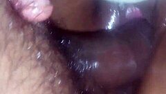 wife receives creampie in intimate fucking session