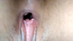 On all fours, she shows off her big ass, vagina, and master in this wedding vid.