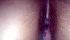 On all fours, she shows off her big ass, vagina, and master in this wedding vid.