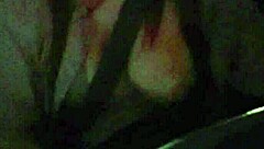 i feel so horny flashing my big tits during this night car ride with smoking fetish play