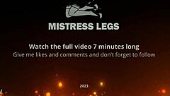 Tan nylon soles tease on bench