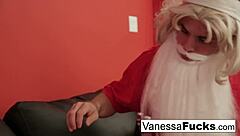 Vanessa's Tight Wet Pussy Fucked by Santa